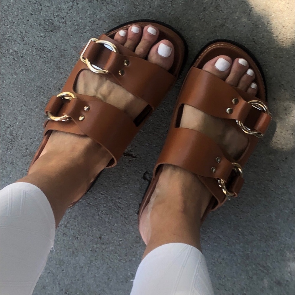 3.1 phillip lim platform double buckle slide